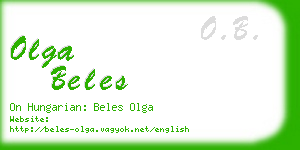 olga beles business card